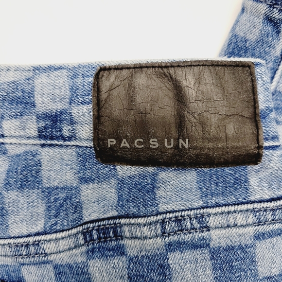 Pacsun Slim Taper Comfort Stretch Blue Faded Mens Denim Jeans 32x32 - Picture 8 of 12